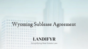 Wyoming Sublease Agreement