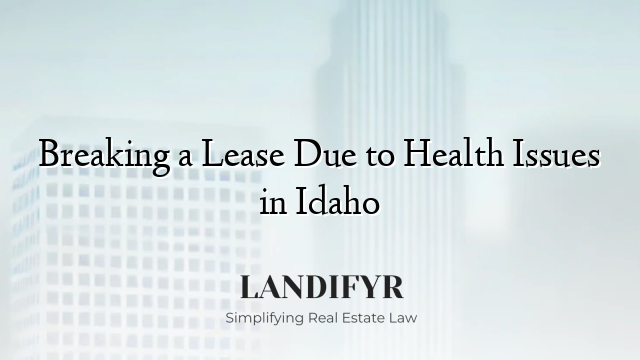 Breaking a Lease Due to Health Issues in Idaho
