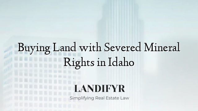 Buying Land with Severed Mineral Rights in Idaho
