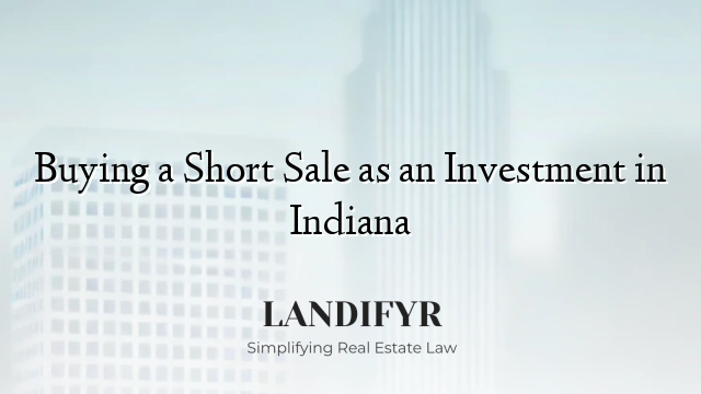 Buying a Short Sale as an Investment in Indiana