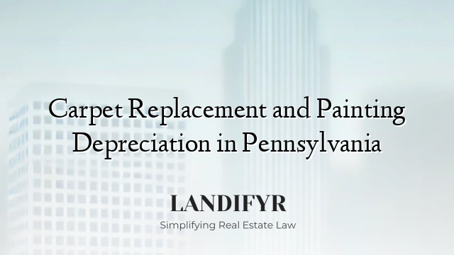 Carpet Replacement and Painting Depreciation in Pennsylvania