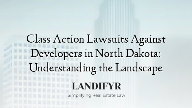 Class Action Lawsuits Against Developers in North Dakota: Understanding the Landscape