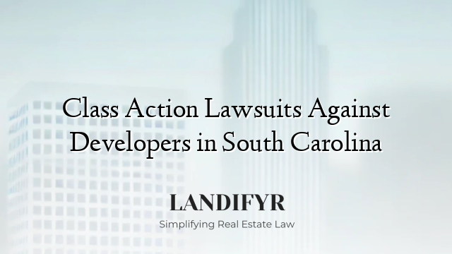 Class Action Lawsuits Against Developers in South Carolina
