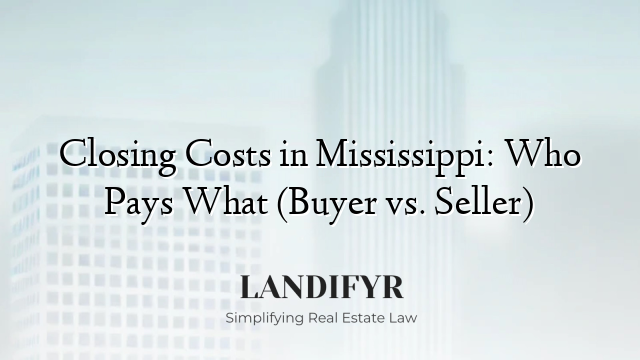 Closing Costs in Mississippi: Who Pays What (Buyer vs. Seller)