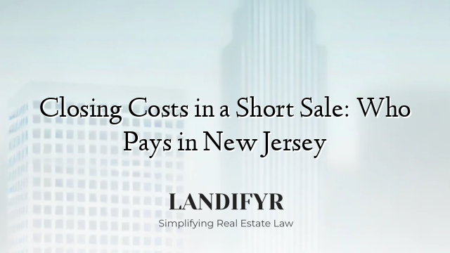 Closing Costs in a Short Sale: Who Pays in New Jersey