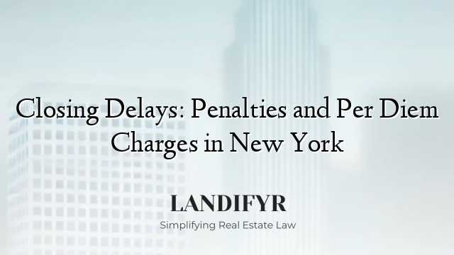 Closing Delays: Penalties and Per Diem Charges in New York