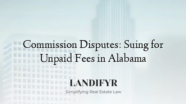 Commission Disputes: Suing for Unpaid Fees in Alabama