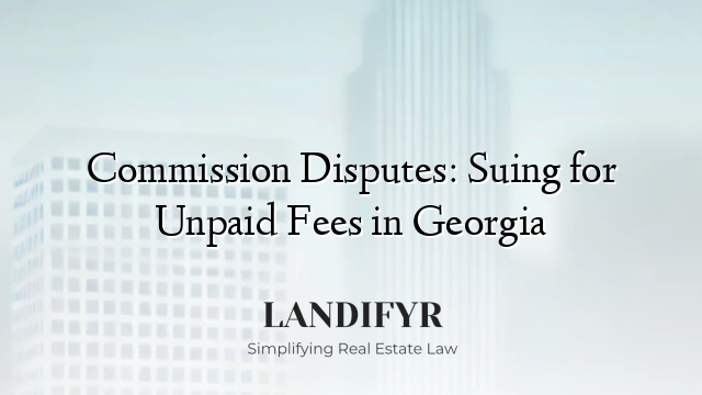 Commission Disputes: Suing for Unpaid Fees in Georgia