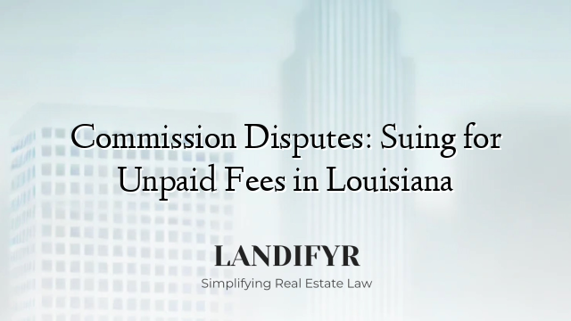 Commission Disputes: Suing for Unpaid Fees in Louisiana