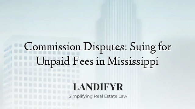 Commission Disputes: Suing for Unpaid Fees in Mississippi
