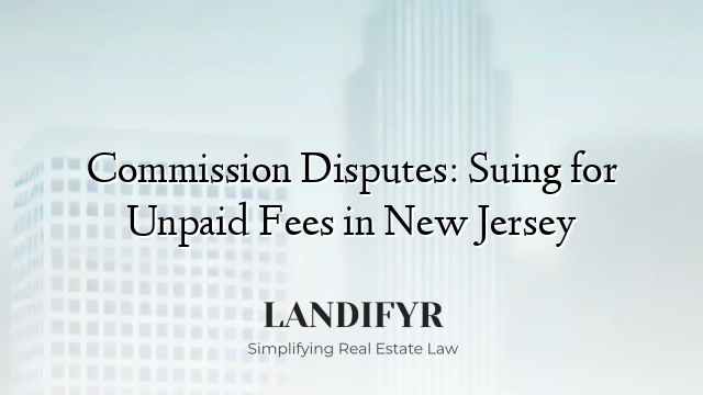 Commission Disputes: Suing for Unpaid Fees in New Jersey