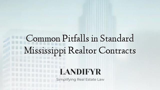 Common Pitfalls in Standard Mississippi Realtor Contracts