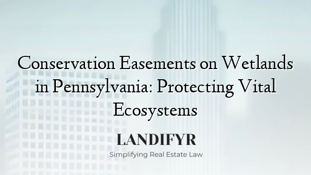 Conservation Easements on Wetlands in Pennsylvania: Protecting Vital Ecosystems