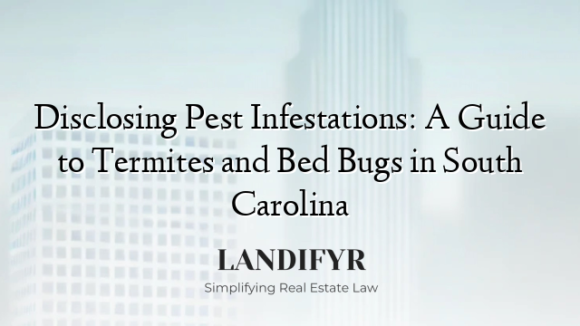 Disclosing Pest Infestations: A Guide to Termites and Bed Bugs in South Carolina