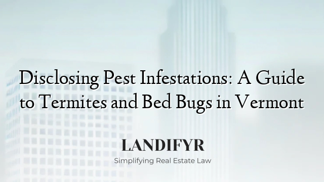 Disclosing Pest Infestations: A Guide to Termites and Bed Bugs in Vermont