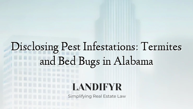 Disclosing Pest Infestations: Termites and Bed Bugs in Alabama
