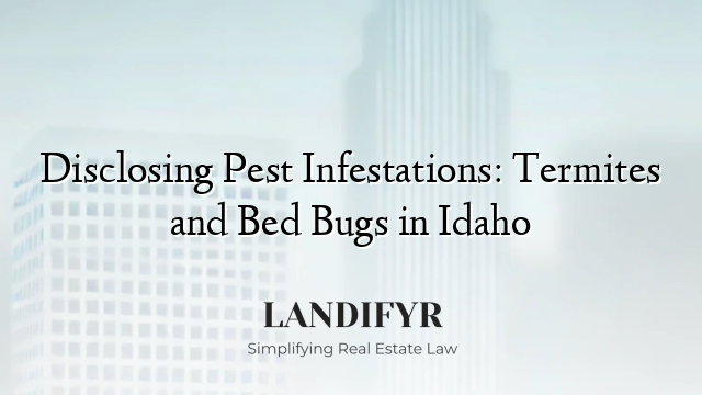 Disclosing Pest Infestations: Termites and Bed Bugs in Idaho