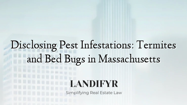 Disclosing Pest Infestations: Termites and Bed Bugs in Massachusetts