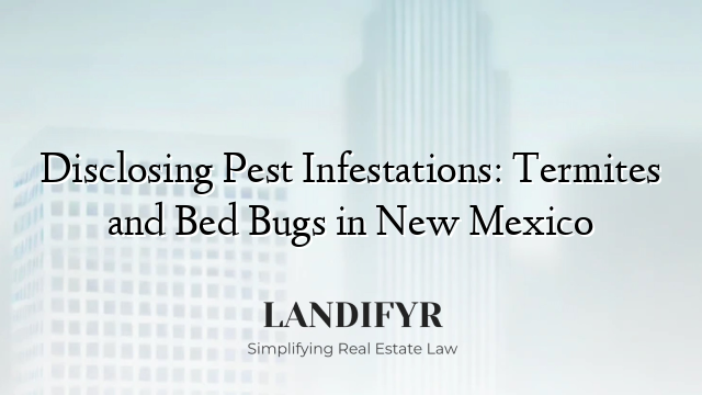 Disclosing Pest Infestations: Termites and Bed Bugs in New Mexico