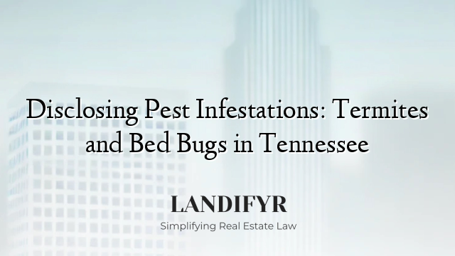 Disclosing Pest Infestations: Termites and Bed Bugs in Tennessee