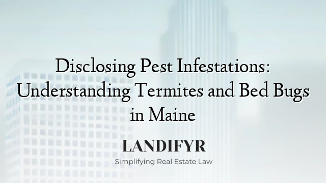 Disclosing Pest Infestations: Understanding Termites and Bed Bugs in Maine