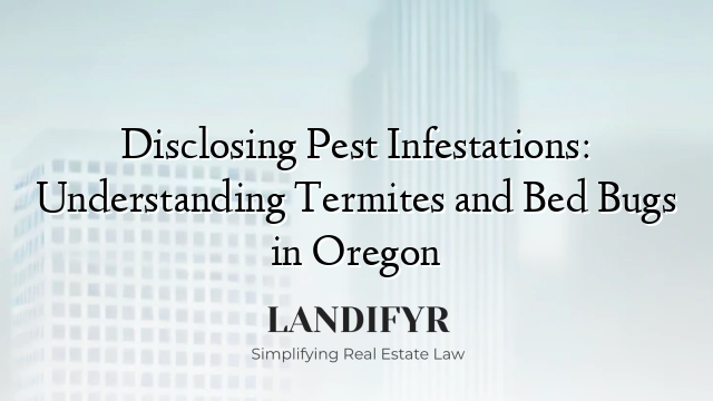 Disclosing Pest Infestations: Understanding Termites and Bed Bugs in Oregon