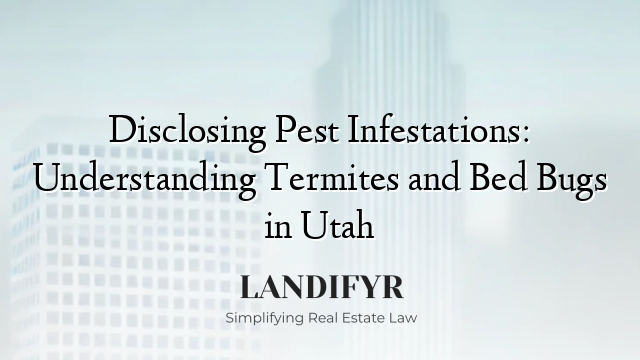 Disclosing Pest Infestations: Understanding Termites and Bed Bugs in Utah