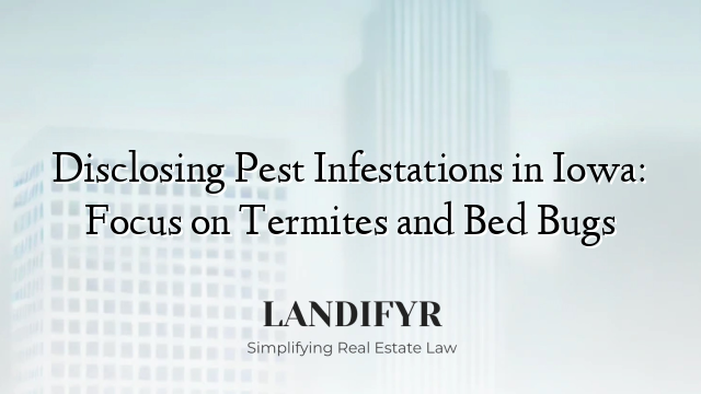 Disclosing Pest Infestations in Iowa: Focus on Termites and Bed Bugs