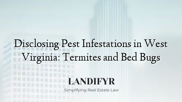 Disclosing Pest Infestations in West Virginia: Termites and Bed Bugs
