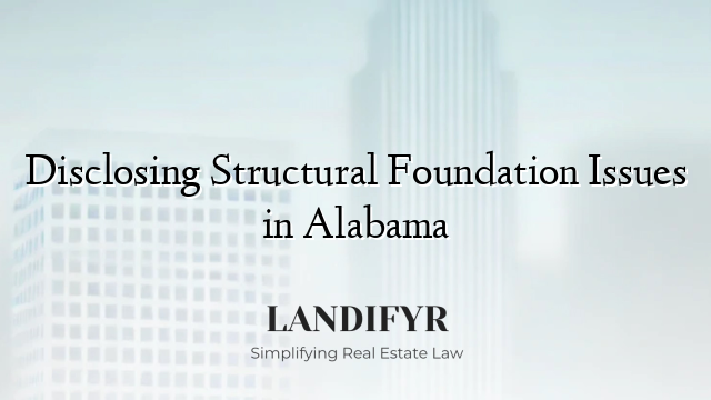 Disclosing Structural Foundation Issues in Alabama