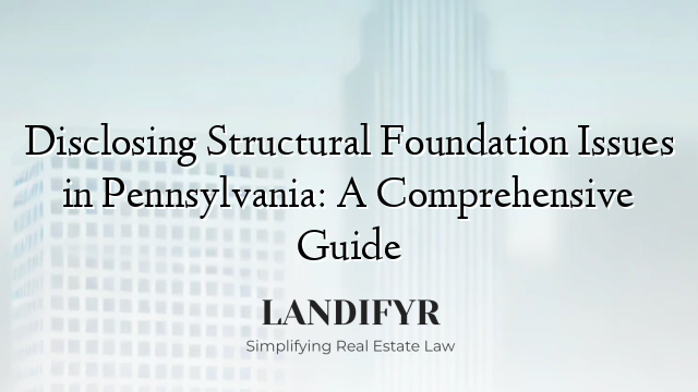 Disclosing Structural Foundation Issues in Pennsylvania: A Comprehensive Guide