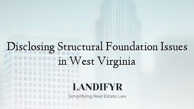 Disclosing Structural Foundation Issues in West Virginia