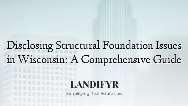 Disclosing Structural Foundation Issues in Wisconsin: A Comprehensive Guide