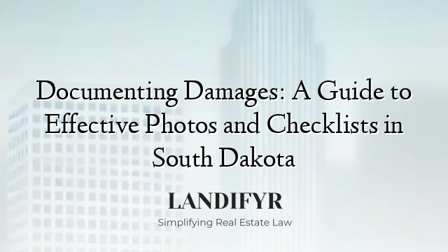 Documenting Damages: A Guide to Effective Photos and Checklists in South Dakota