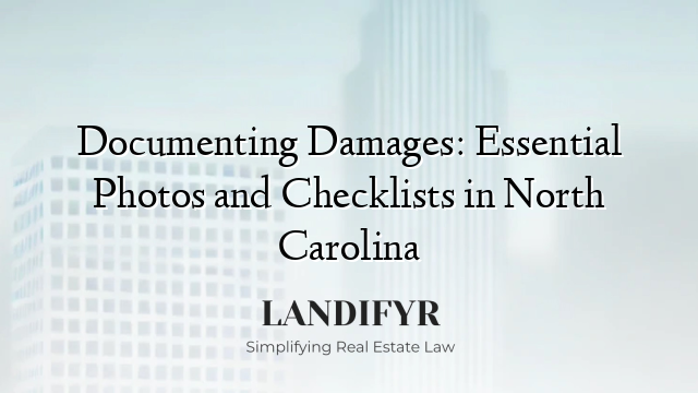 Documenting Damages: Essential Photos and Checklists in North Carolina