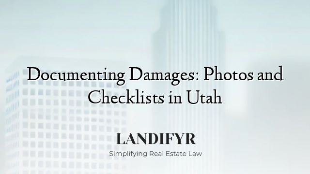 Documenting Damages: Photos and Checklists in Utah