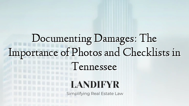 Documenting Damages: The Importance of Photos and Checklists in Tennessee