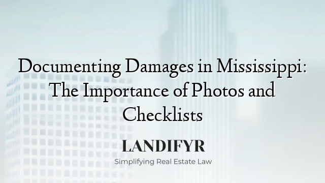 Documenting Damages in Mississippi: The Importance of Photos and Checklists