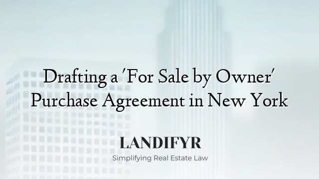 Drafting a 'For Sale by Owner' Purchase Agreement in New York