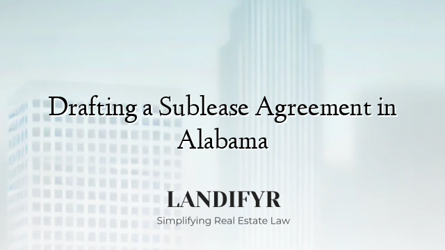 Drafting a Sublease Agreement in Alabama