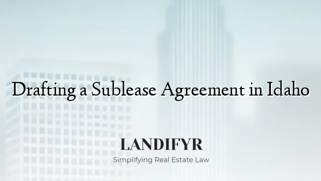 Drafting a Sublease Agreement in Idaho