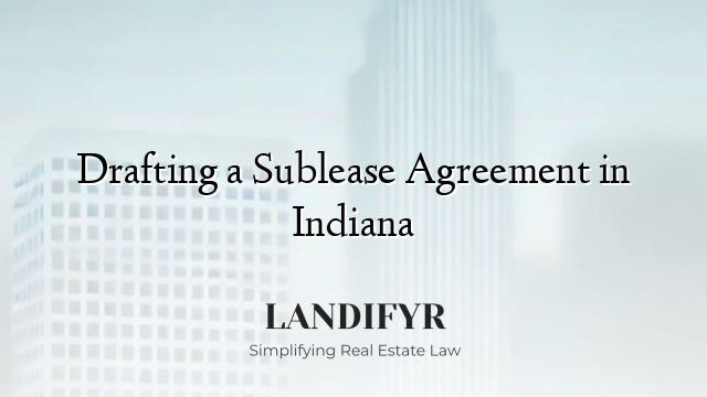 Drafting a Sublease Agreement in Indiana
