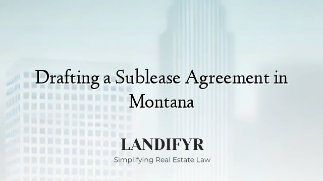 Drafting a Sublease Agreement in Montana