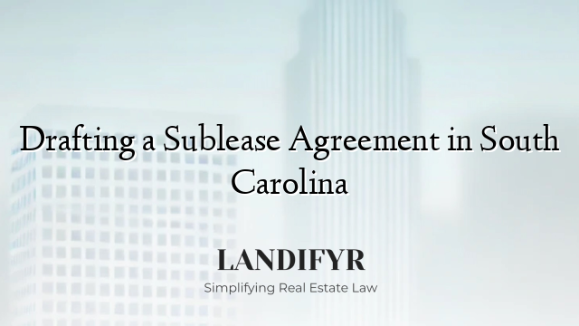 Drafting a Sublease Agreement in South Carolina