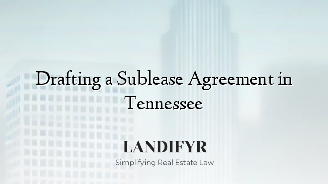 Drafting a Sublease Agreement in Tennessee