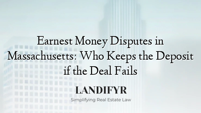 Earnest Money Disputes in Massachusetts: Who Keeps the Deposit if the Deal Fails