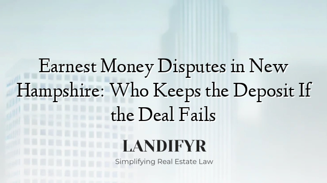 Earnest Money Disputes in New Hampshire: Who Keeps the Deposit If the Deal Fails