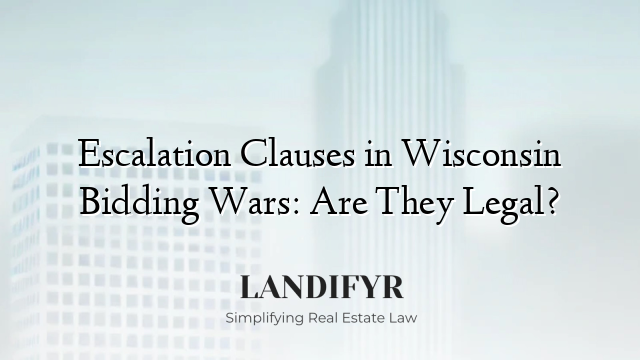 Escalation Clauses in Wisconsin Bidding Wars: Are They Legal?