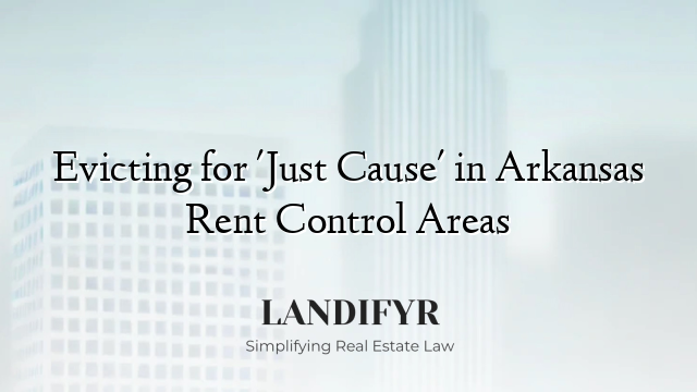 Evicting for 'Just Cause' in Arkansas Rent Control Areas