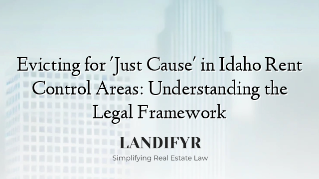 Evicting for 'Just Cause' in Idaho Rent Control Areas: Understanding the Legal Framework